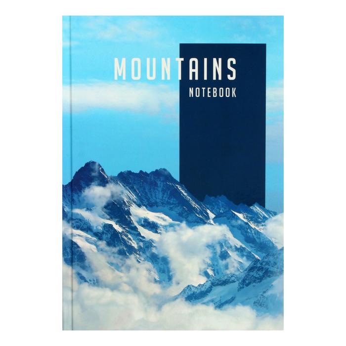 фото Книга для записей а5, 80 листов в клетку "в горах", твёрдая обложка, глянцевая ламинация, блок 60 г/м2 listoff