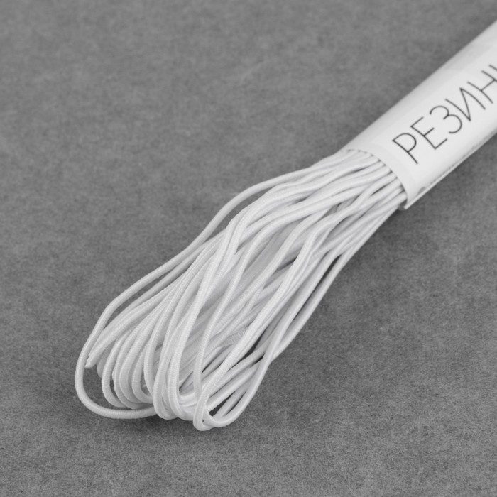 фото Резинка шляпная, 1 мм, 10 ± 0,5 м, цвет белый арт узор
