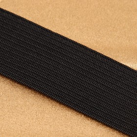 Резинка вязаная, 25 мм, 25 ± 2 м, цвет чёрный от Сима-ленд