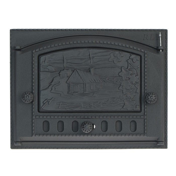 Дверка каминная топочная «Домик в деревне», ДК-2Б, «Рубцовск», 375х300 мм рубцово дверка каминная рубцово дтк 2б дк 2б с рисунком p