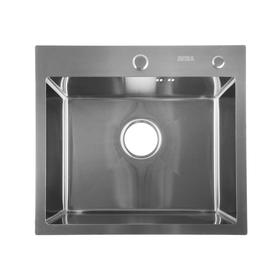 

Мойка кухонная AVINA HM5045 satin, 500х450х230 мм, S = 3,0 и 1,5 мм, глянец, хром