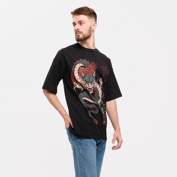 Футболка мужская KAFTAN "Dragon", черный, р. 56