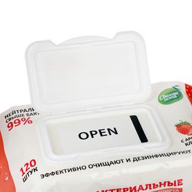 

Влажные антибактериальные салфетки с ароматом клубники СВЕЖАЯ НОТА, 120 шт.