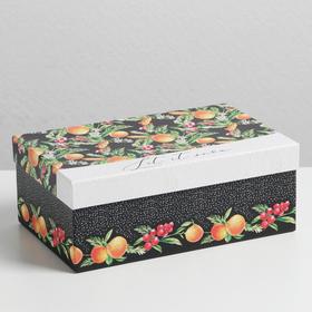 Коробка подарочная «Новогодний лес», 22 × 14 × 8.5 см