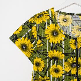 

Халат женский, цвет зелёный/подсолнух, размер 46