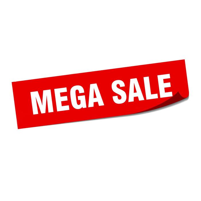 

Наклейка Mega sale 400*100, прямоугольник, цвет красный