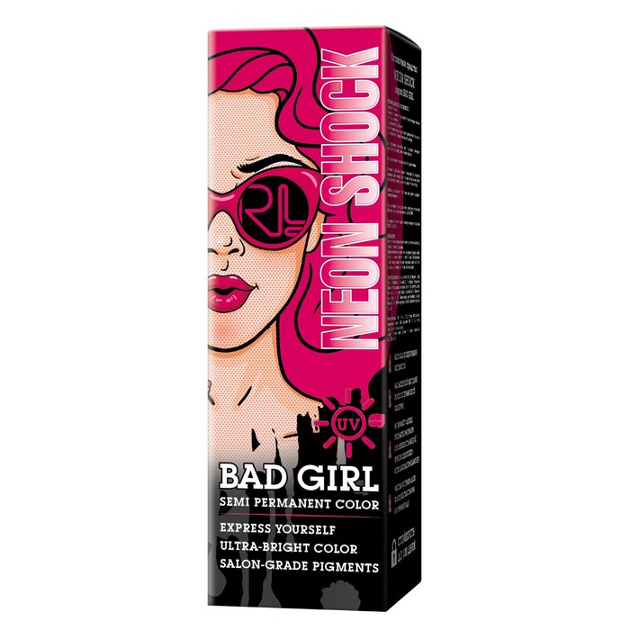 Краска для волос Bad Girl Neon Shock, неоновый розовый, 150 мл