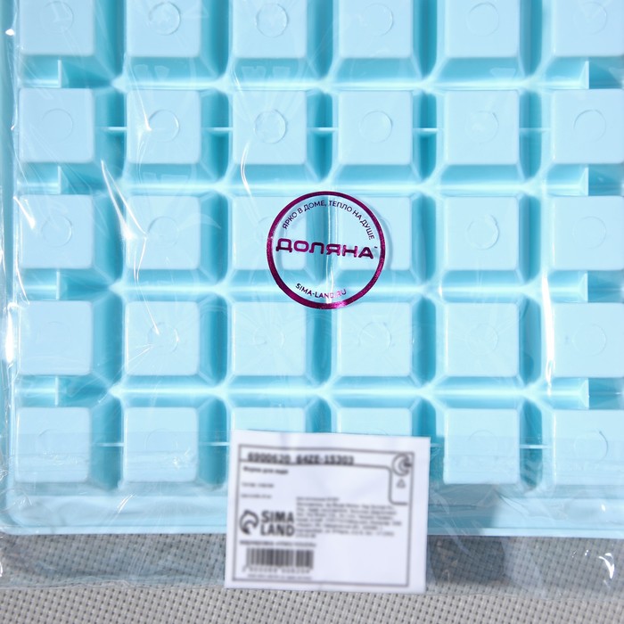 Форма для льда, 60 ячеек, 29×17,5×2 см, цвет МИКС