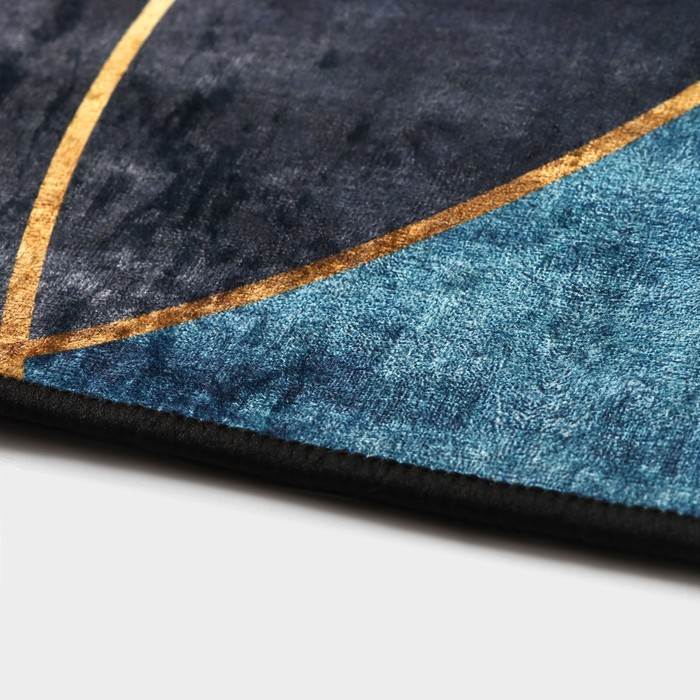 Коврик Доляна «Мэни», 50×80 см, цвет сине-серый