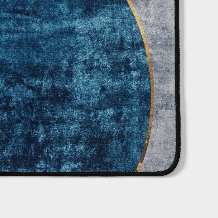 Коврик Доляна «Мэни», 60×90 см, цвет сине-серый