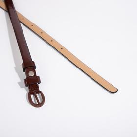 

Ремень женский, ширина 1,5 см, винт, пряжка металл, цвет коричневый