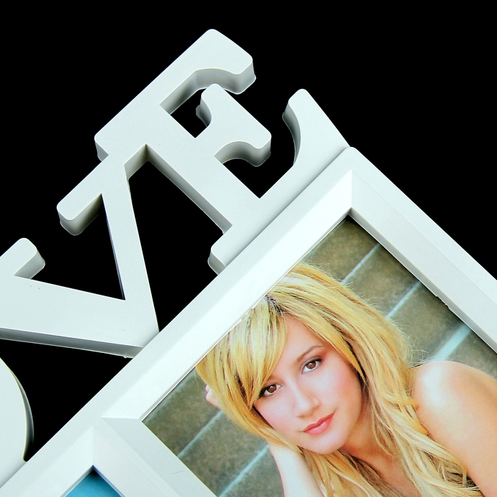 Фоторамка Love белая на 2 фото 10х15 см