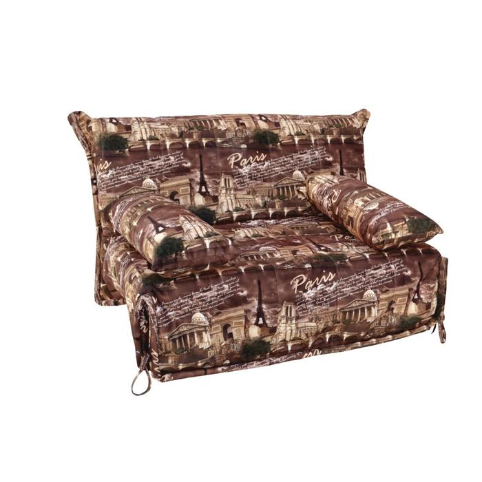 диван непал аккордеон люкс 1 2 ткань париж бежевый Диван Аккордеон 0,8, ткань Париж коричневый