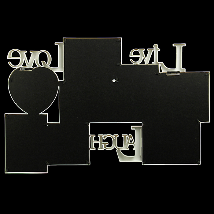 Фоторамка "Жизнь, любовь, смех" белая, на 8 фото 10х10 см, 10х15 см, 13х13 см