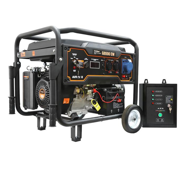 

Бензиновый генератор FoxWeld Expert G8500 EW+блок автоматики, 7.5 кВт, 3х220 В/16 А, 12 В
