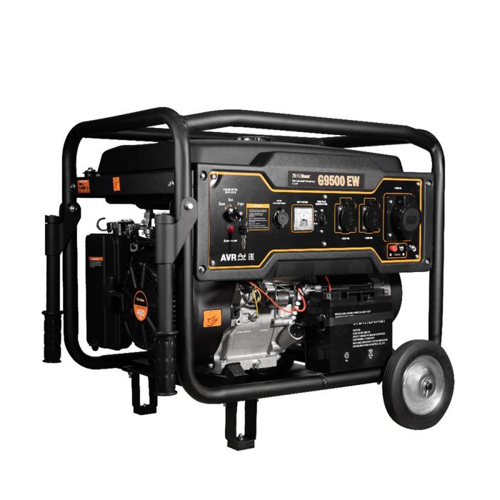 Бензиновый генератор FoxWeld Expert G9500 EW, 8.3 кВт, 3х220 В, 12 В, электростарт