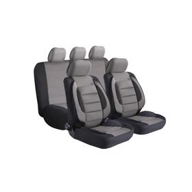 

Чехлы универсальные на автомобильные сиденья,комплект "COMFORT", полиэстер, черно/серые