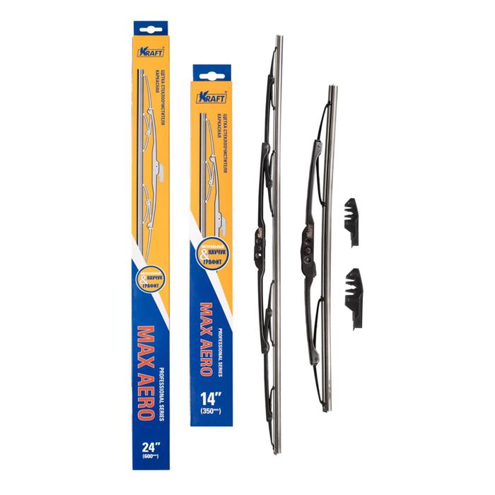

Комплект каркасных щёток стеклоочистителя 600/350 мм, 2 адаптера