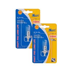 

Комплект автоламп Н1, 12v55w, (P14,5s), Kraft Pro Long Life, 2 шт