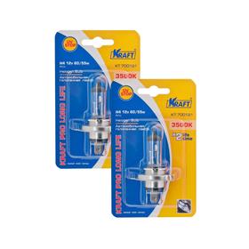 

Комплект автоламп Н4, 12v60/55w, (P43t), Kraft Pro Long Life, 2 шт