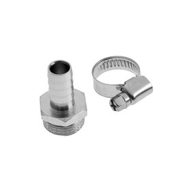 

Комплект подключения садового шланга MasterProf, 1/2" x 1/2", наружная резба, штуцер + хомут