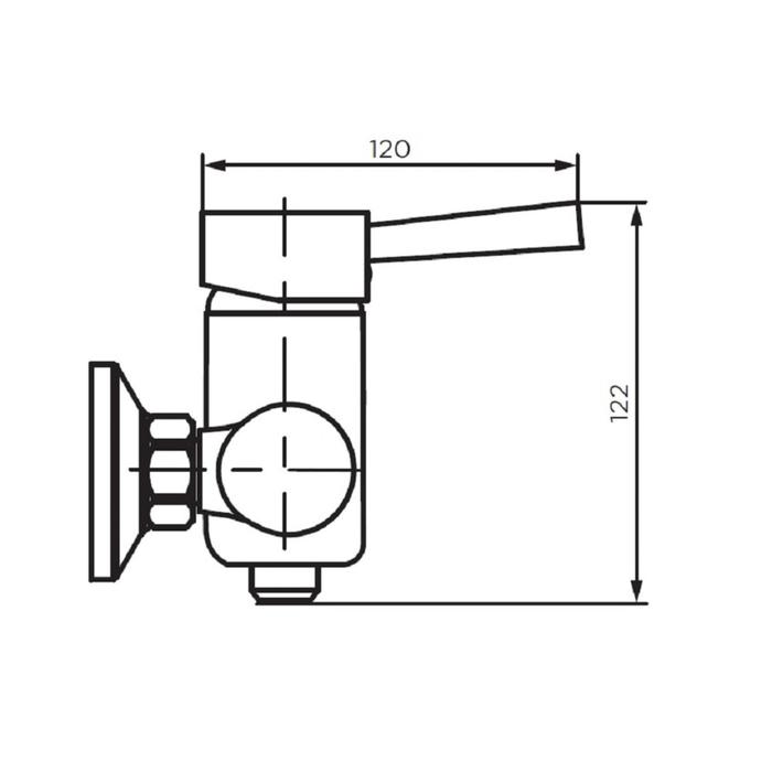 

Смеситель для душа Dorff Logic D3020000SS, однорычажный, без излива, нержавеющая сталь