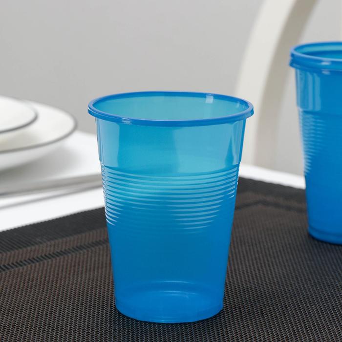 Стакан одноразовый пластиковый «Мопс», 200 мл, цвет синий стакан одноразовый пластиковый мопс 200 мл цвет синий
