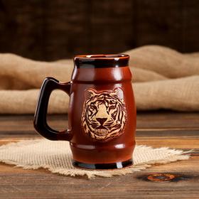 

Кружка "Тигр", символ года 2022, коричневая, керамика, 0.3 л
