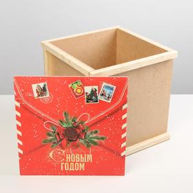 

Ящик деревянный бандероль «Посылка», 25 × 25 × 25 см