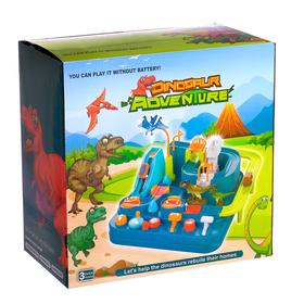 Настольная игра-лабиринт «Приключения динозавров», 2 машинки от Сима-ленд