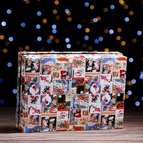 

Подарочная коробка сборная "Новогодняя афиша", 21 х 15 х 5,7 см