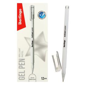 Ручка гелевая Berlingo "Brilliant Pastel", 0,8мм, пастель белая 293287