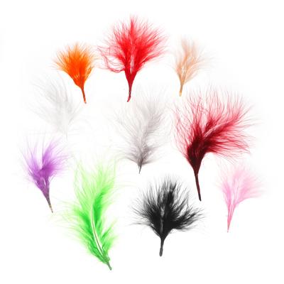Набор перьев для декора, набор 10 шт-, размер 1 шт: 7×7 см, цвета МИКС
