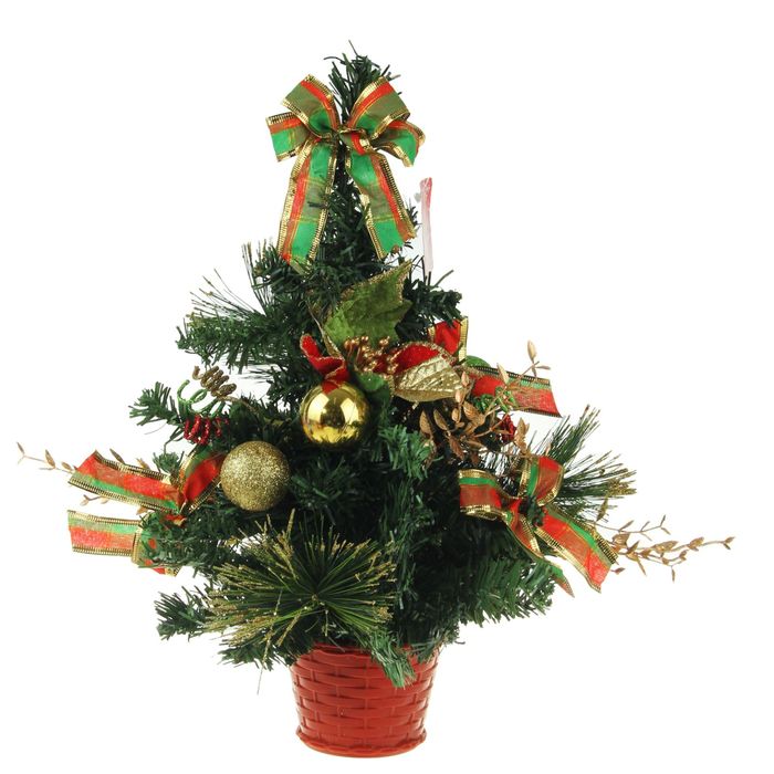 елка декор 40 см новогодние листочки