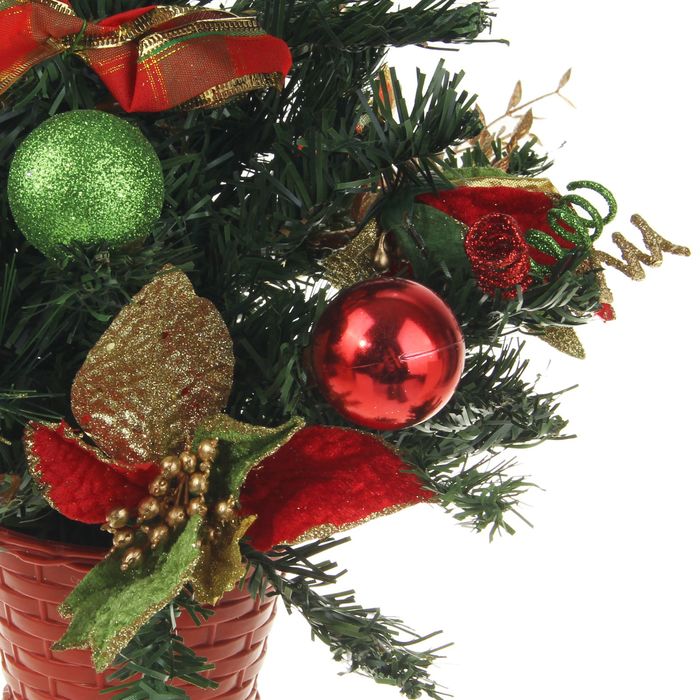 елка декор 40 см новогодние листочки