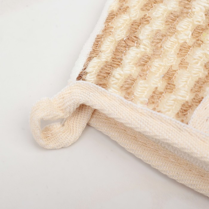 Мочалка-варежка комбинированная "Банька"