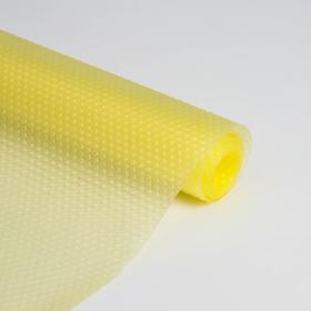 Коврик противоскользящий Доляна «Круги», 30×150 см, цвет прозрачный жёлтый Ош