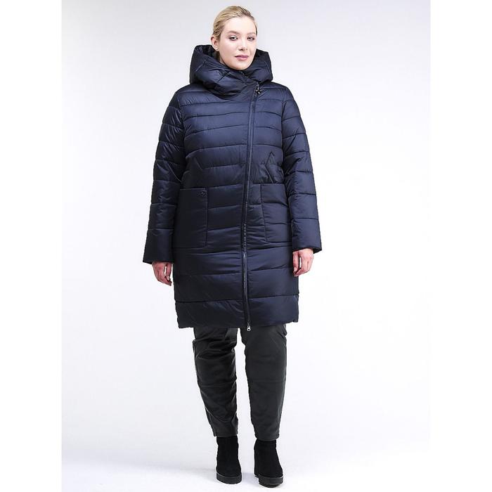 фото Куртка зимняя женская классика темно-синего цвета, размер 52 mtforce