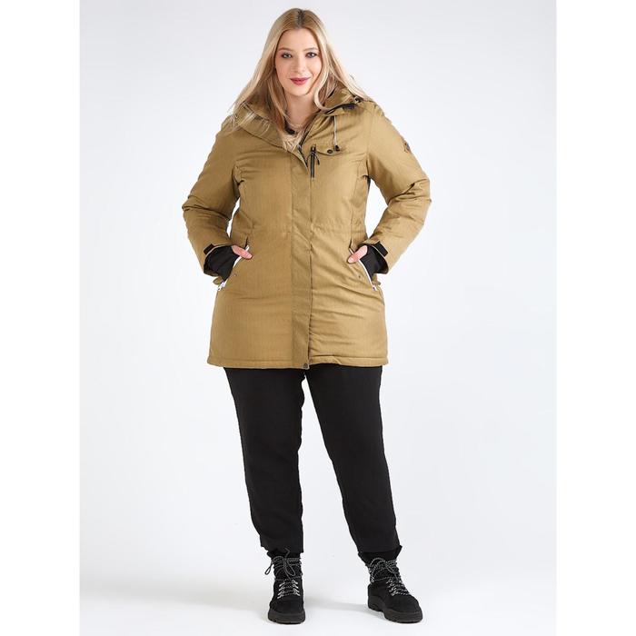 фото Куртка парка зимняя женская горчичного цвета, размер 56 mtforce