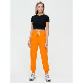 Спортивные брюки женские, размер 48, цвет оранжевый