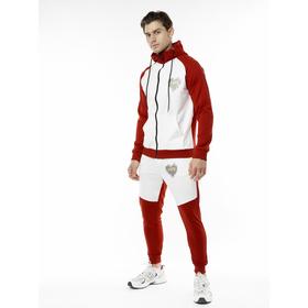 

Спортивный костюм мужской, размер 50, цвет красный