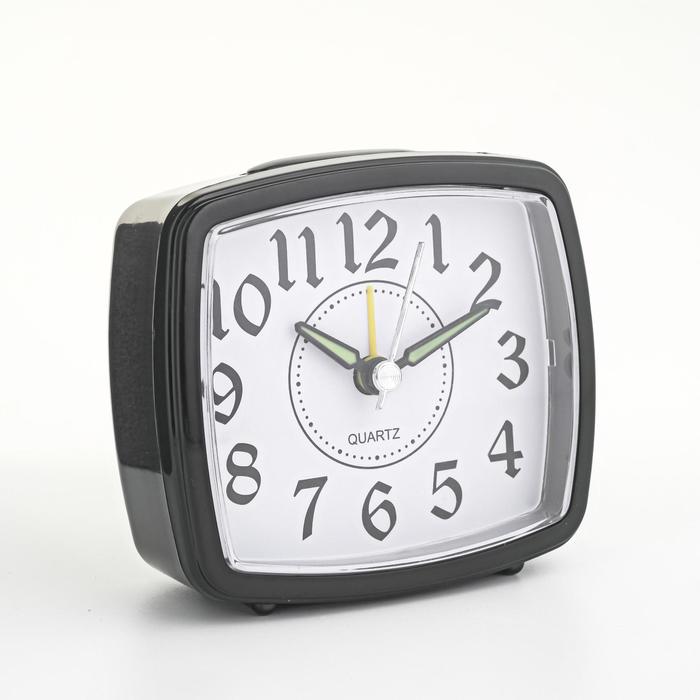 Часы - будильник настольные Классика с подсветкой, дискретный ход, 9 х 8 см, АА будильник настольные часы классика дискретный ход 8 х 8 х 3 7 см белый