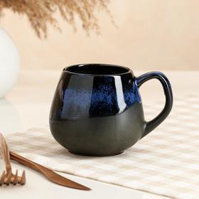 

Кружка "Бочка", глазурь, матовая, кобальт, лофт, 0.4 л