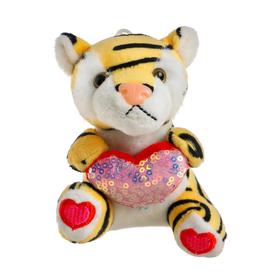 Мягкая игрушка «Тигрёнок с сердцем», на присоске, цвета МИКС Ош