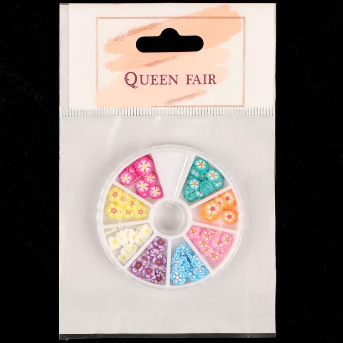 Фимо-дизайн для ногтей "Цветы", цвет МИКС