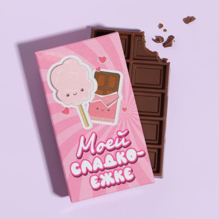 Шоколад молочный «Моей сладкоежке», 27 г молочный шоколад в пакете моей любимой жабке 20 г 4 шт х 5 г