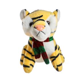 Мягкая игрушка «Тигр в шарфе», на присоске, 11 см, цвета МИКС Ош