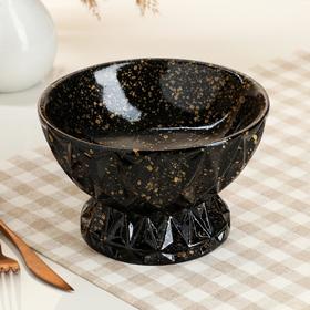 

Креманка "Оригами", гранит, чёрная, керамика, 0.7 л, 11.5 см