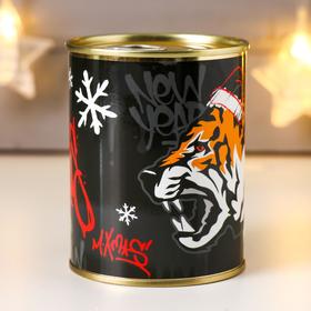 

Носки в банке "Merry christmax" (мужские, микс)
