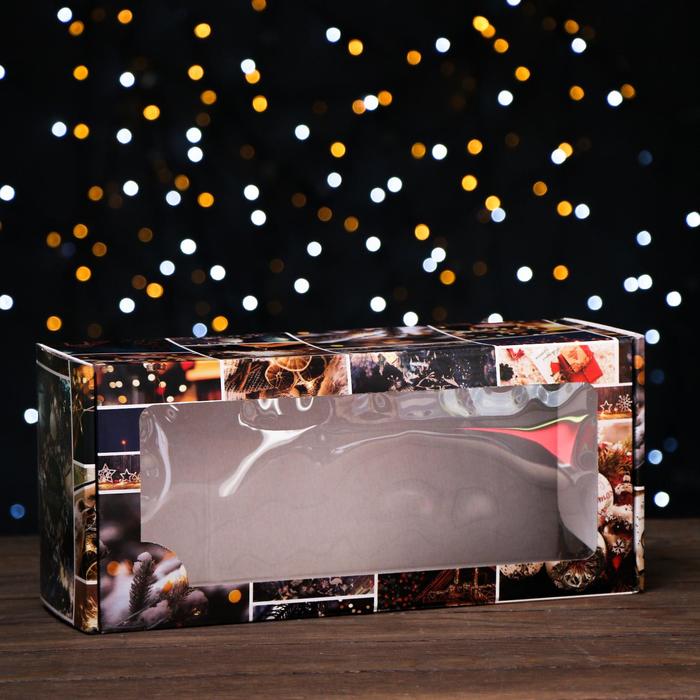 Коробка самосборная, с окном, Салют, 16 х 35 х 12 см коробка самосборная с окном серебрянная 16 х 16 х 3 см